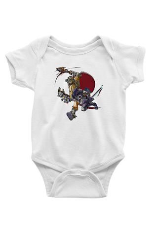 Borderlands Baskılı Beyaz Unisex Bebek Body - Zıbın