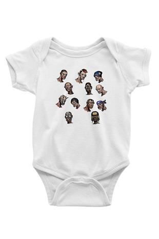 Borderlands Baskılı Beyaz Unisex Bebek Body - Zıbın