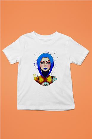 Borderlands Baskılı Beyaz Unisex Beyaz Çocuk Tişört - Tshirt