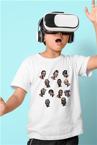 Borderlands Baskılı Beyaz Unisex Beyaz Çocuk Tişört - Tshirt