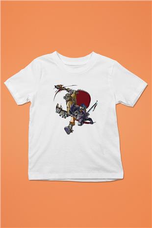 Borderlands Baskılı Beyaz Unisex Beyaz Çocuk Tişört - Tshirt