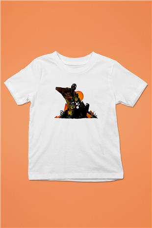 Borderlands Baskılı Beyaz Unisex Beyaz Çocuk Tişört - Tshirt
