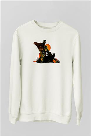 Borderlands Baskılı Beyaz Unisex Sweatshirt