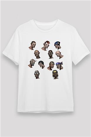 Borderlands Baskılı Unisex Beyaz Tişört - Tshirt