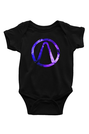 Borderlands Baskılı Unisex Siyah Bebek Body - Zıbın