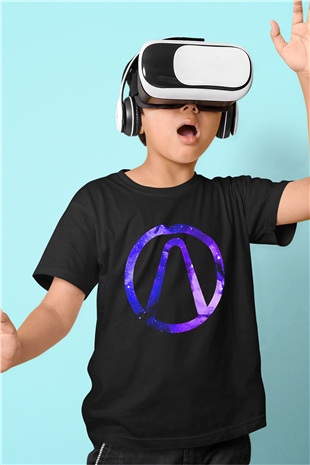 Borderlands Baskılı Unisex Siyah Çocuk Tişört - Tshirt
