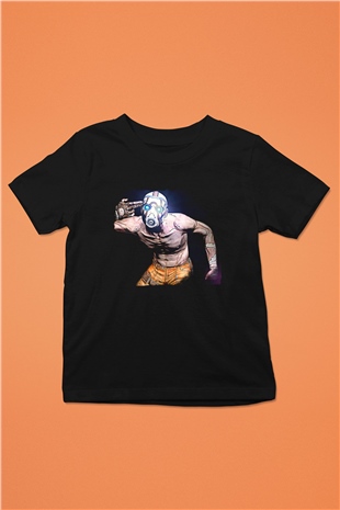 Borderlands Baskılı Unisex Siyah Çocuk Tişört - Tshirt