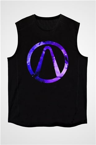 Borderlands Baskılı Unisex Siyah Kolsuz Tişört - Tshirt