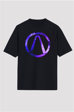 Borderlands Baskılı Unisex Siyah Oversize Tişört - Tshirt