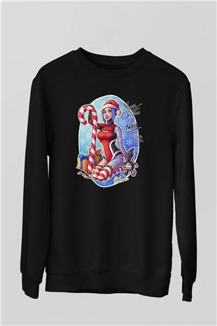 Borderlands Baskılı Unisex Siyah Sweatshirt