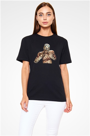 Borderlands Baskılı Unisex Siyah Tişört - Tshirt