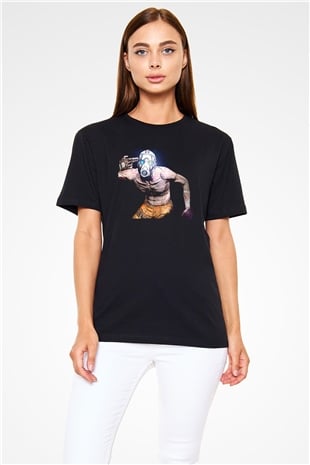 Borderlands Baskılı Unisex Siyah Tişört - Tshirt
