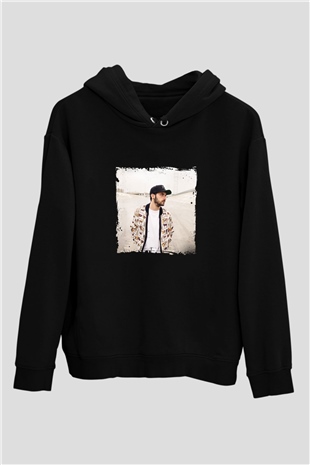 Borgore Baskılı Unisex Siyah Hoodie