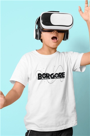Borgore Beyaz Unisex Çocuk Tişört