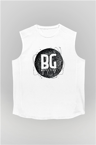 Borgore Beyaz Unisex Kolsuz Tişört