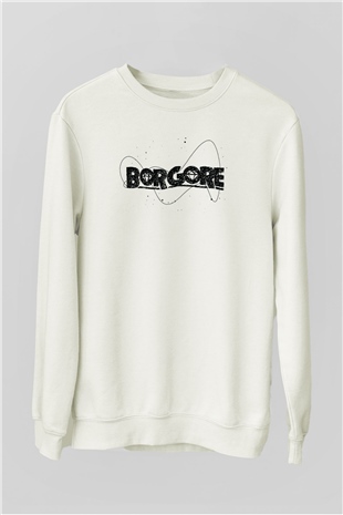 Borgore Beyaz Unisex Sweatshirt