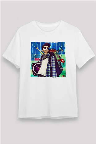 Borgore Beyaz Unisex Tişört T-Shirt - TişörtFabrikası