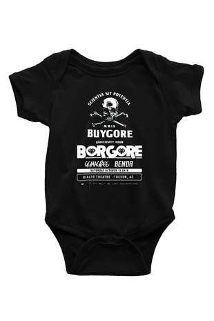 Borgore Siyah Bebek Body - Zıbın