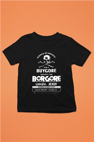 Borgore Siyah Unisex Çocuk Tişört