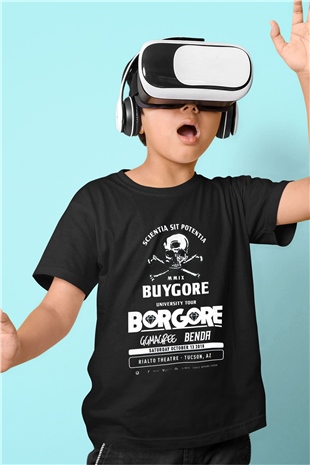 Borgore Siyah Unisex Çocuk Tişört