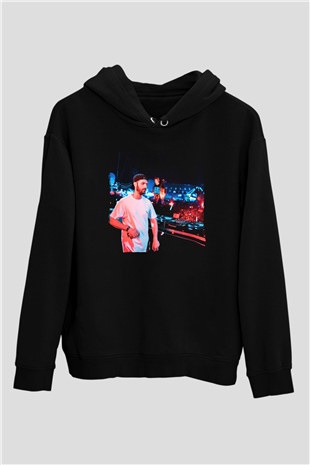 Borgore Siyah Unisex Kapüşonlu Sweatshirt