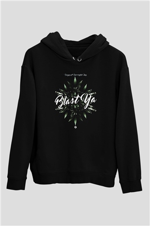 Borgore Siyah Unisex Kapüşonlu Sweatshirt