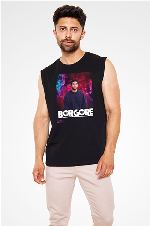 Borgore Siyah Unisex Kolsuz Tişört