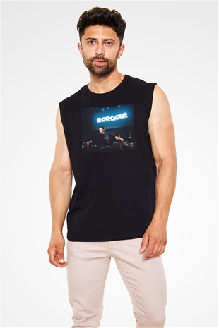 Borgore Siyah Unisex Kolsuz Tişört