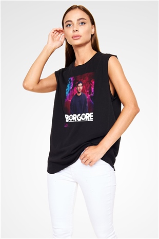 Borgore Siyah Unisex Kolsuz Tişört
