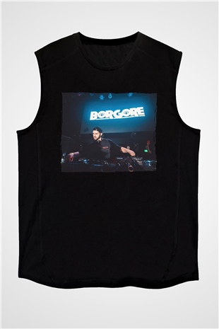 Borgore Siyah Unisex Kolsuz Tişört