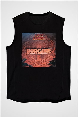 Borgore Siyah Unisex Kolsuz Tişört