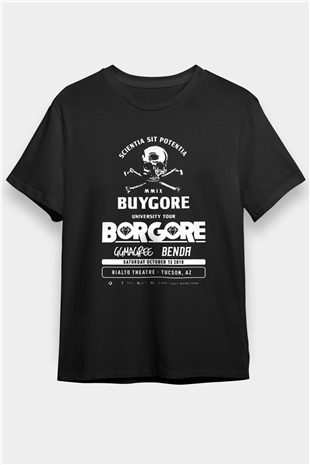 Borgore Siyah Unisex Tişört T-Shirt - TişörtFabrikası
