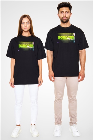 Borgore Siyah Oversize Tişört Oversize T-shirt - TişörtFabrikası