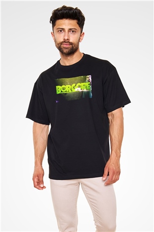 Borgore Siyah Oversize Tişört Oversize T-shirt - TişörtFabrikası