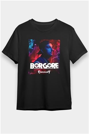 Borgore Siyah Unisex Tişört T-Shirt - TişörtFabrikası