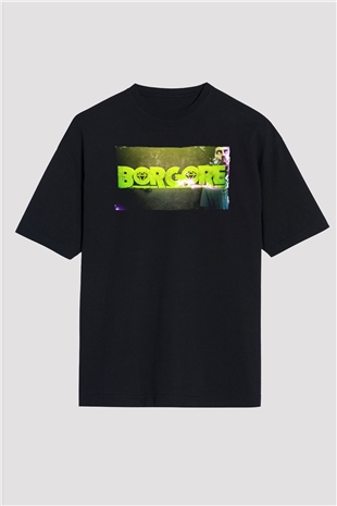 Borgore Siyah Oversize Tişört Oversize T-shirt - TişörtFabrikası