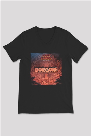 Borgore Siyah Unisex V Yaka Tişört