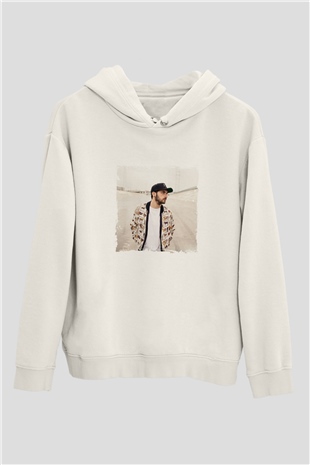 BorgoreBaskılı Beyaz Hoodie