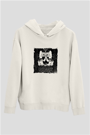 BorgoreBaskılı Beyaz Hoodie