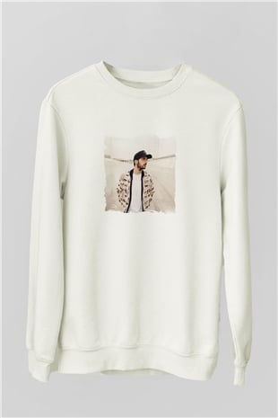 BorgoreBaskılı Beyaz Sweatshirt