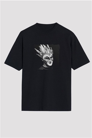 Boris Brejcha Baskılı Unisex Oversize Siyah Tişört