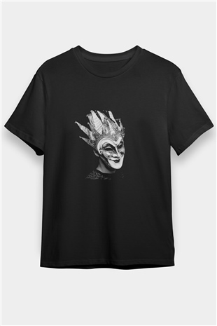 Boris Brejcha Baskılı Unisex Siyah Tişört
