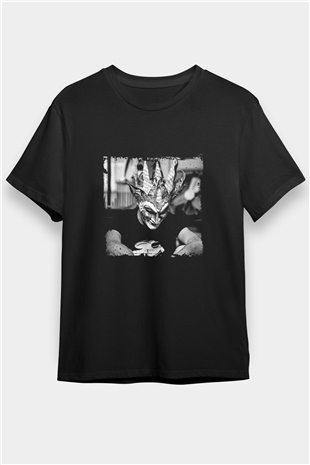Boris Brejcha Baskılı Unisex Siyah Tişört
