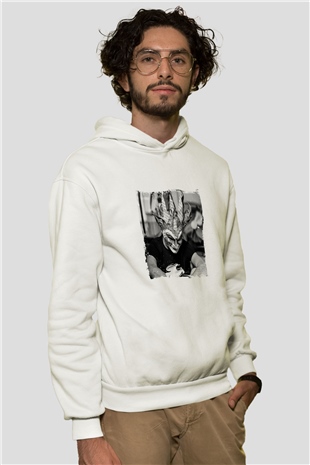 Boris BrejchaBaskılı Beyaz Hoodie