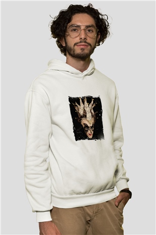 Boris BrejchaBaskılı Beyaz Hoodie