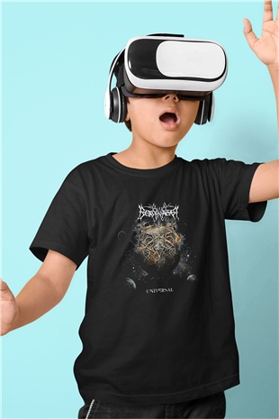 Borknagar Baskılı Unisex Siyah Çocuk Tişört - Tshirt
