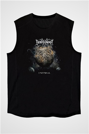 Borknagar Baskılı Unisex Siyah Kolsuz Tişört - Tshirt