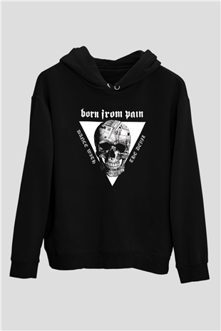 Born from Pain Siyah Unisex Hoodie