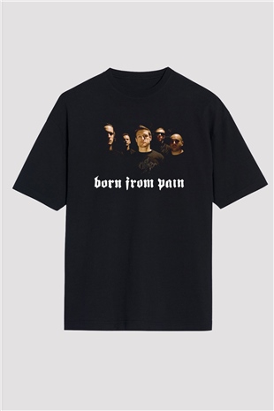 Born from Pain Siyah Oversize Tişört Oversize T-shirt - TişörtFabrikası