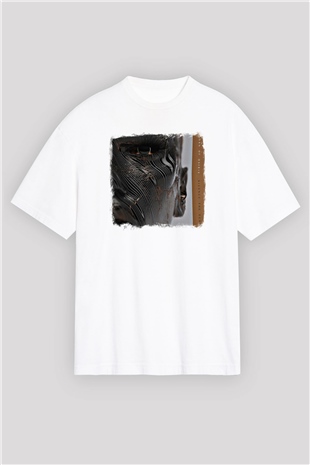 Born Of Osiris Baskılı Unisex Beyaz Oversize Tişört
